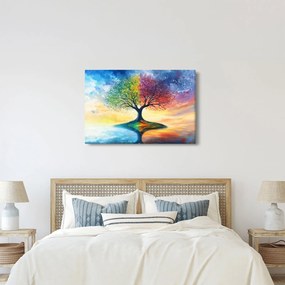 Obraz – Maľovaný strom ročných období (90x60 cm)