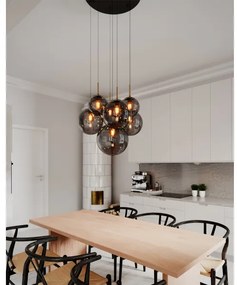 ByRydens 4202390-4002 - Závesný luster LAURA na lankách 7xE27/8W/230V