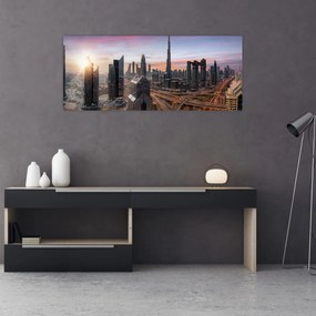 Obraz - Panorama Dubaja (120x50 cm)