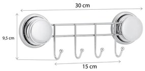 Erga Gavi, 4-háčik na uteráky na prísavke, chrómová, ERG-YKA-CH.GAVI-H4