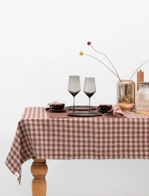 Ľanový obrus Chocolate Gingham