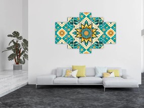 Obraz - Tyrkysový vzor (150x105 cm)