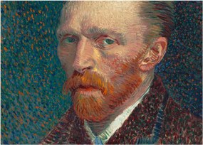 Sklenený obraz -  Vincent van Gogh, Self-Portrait, reprodukcia (70x50 cm)