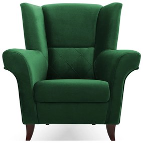 Kreslo ušiak Kent - zelená