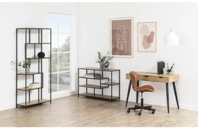 Knižnica SARON dub/čierna