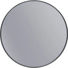 Erga Round, okrúhle zrkadlo 50cm, čierny rám, ERG-V01-ROUND-5050-BK
