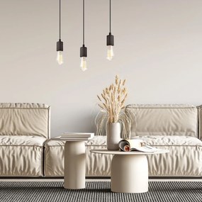 Čierne závesné svietidlo Leon – LAMKUR