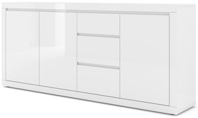 Komoda Belic 4 (biela lesklá). Akcia -20%. Vlastná spoľahlivá doprava až k Vám domov. 1124882
