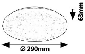 Rabalux LED stropné svietidlo Rob 1x20W | 1400lm | 4000K | IP20 - hviezdny efekt, biela