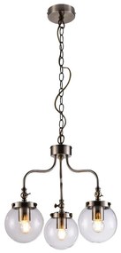 Luster na reťazi BALLET 3xE27/40W/230V matný chróm