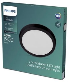 Philips - LED Stropné svietidlo MAGNEOS LED/20W/230V 2700K čierna