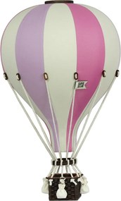 Dekoračný lietajúci balón fialová/krémová – dekorácia do detskej izby S-28cm x 16cm