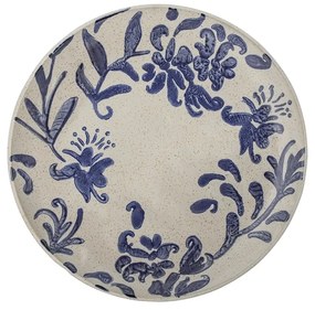 Bloomingville Ručne maľovaný tanier Petunia, modrý, kamenina