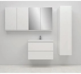 Cersanit S801-221-DSM - Závesná kúpeľňová skrinka s umývadlom MODUO 80 cm biela