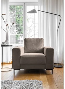 Hnedé menčestrové kreslo Lofty Lilly – Miuform