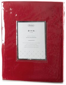 SATÉNOVÉ OBLIEČKY DINA 200X220 CM, 2 KS 70X80 CM ČERVENÉ