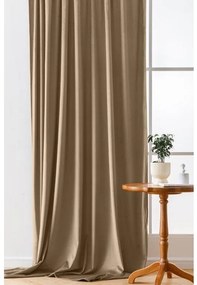 Béžový zatemňovací záves VELVET 140x270 cm Zavesenie: Riasiaca páska