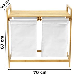 Kôš na bielizeň HANOI biely