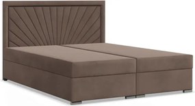Manželská posteľ VICENZA Velvet 180×200 cm hnedá