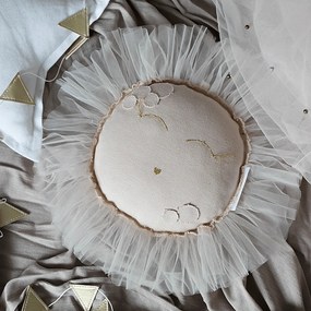 Závesná dekorácia slnka púdrovo ružová 35x35x5cm