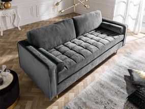 Cozy Velvet pohovka sivá 220 cm
