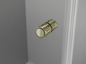 Mexen Mist-F T, 1-krídlový skladací sprchový kút ľavý 120 x 120 cm, číre sklo, zlatý lesklý profil, 8A6T-120-120-50-00-L