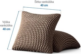 Bielastické poťahy COSTINA oriešková obliečky na vankúšiky 2 ks (40 x 40 cm)