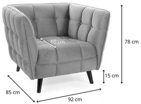 Sametové křeslo Castello bordó/wenge