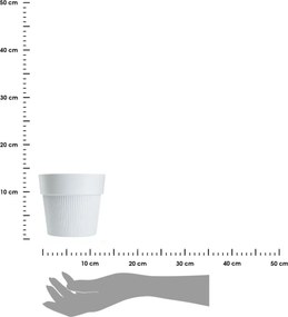 PLASTOVÝ KVETINÁČ SILVA LINE 14,5X13 CM BIELA
