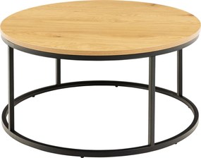 XXXLutz KONFERENČNÝ STOLÍK, čierna, divoký dub, kov, kompozitné drevo, 80/80/40 cm MID.YOU - Stolíky do obývačky - 001277000307