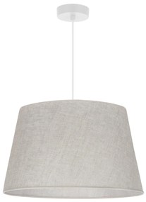 Závesné svietidlo Len1, 1x svetlobéžové textilné tienidlo, (fi 44 cm), w