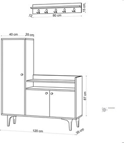 Súprava do predsiene Barney Oak