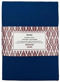 Obliečky Mono bavlna indigo 140x200 + (1) 70x80 Merkury Home