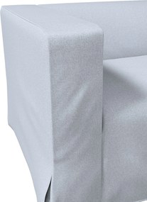 Poťah na sedačku Klippan pre 2 osoby dlhý s rohovými záhybmi farba produktu modrá látka zapletaná