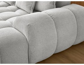 Svetlosivá ženilková rozkladacia/s úložným priestorom rohová pohovka (ľavý roh/do tvaru "U") Everest – Bobochic Paris