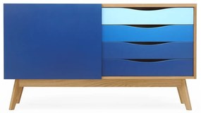 Modrá komoda Woodman Avon