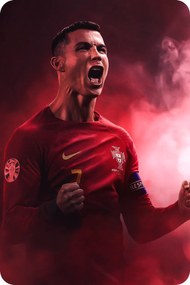 Cristiano Ronaldo 3 - textilná nálepka na stenu