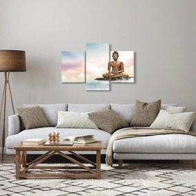 Obraz - Budha dozerajúci na zemi (90x60 cm)