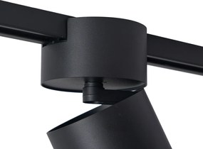 Moderný čierny reflektor pre 1-fázový koľajnicový systém GU10 70mm - Iconic Roto