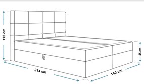 PROXIMA.store - Kontinentálna boxspring posteľ NIKKI ROZMER: 120 x 200 cm, TYP MATRACA: TAŠTIČKOVÉ PRUŽINY, VRCHNÝ MATRAC (TOPPER): BEZ TOPPERU