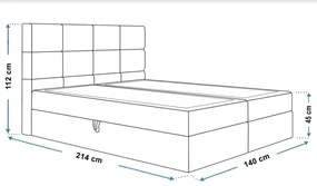 PROXIMA.store - Kontinentálna boxspring posteľ NIKKI ROZMER: 120 x 200 cm, TYP MATRACA: TAŠTIČKOVÉ PRUŽINY, VRCHNÝ MATRAC (TOPPER): BEZ TOPPERU