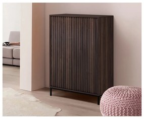 Skrinka v dekore orecha v prírodnej farbe 80x110 cm Celine - Støraa