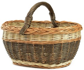 Provence Chica I prútený nákupný košík.š. 44 x hl. 33 x v. 21/35(cm)