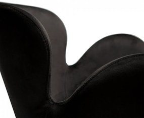 GAIA ČALÚNENÁ STOLIČKA black velvet/black