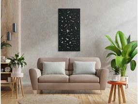 drevko Drevený obraz Kávové zrná Rozmer obrazu: 44,5 x 22,5 cm, Farba dekorácie: Čierna