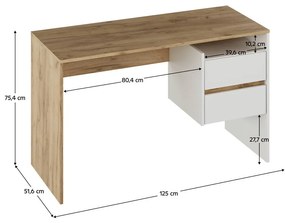 PC stolík Titanes (dub artisan + biela) . Vlastná spoľahlivá doprava až k Vám domov. 1116531