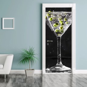 Fototapeta na dvere - pohárik s olivami (95x205cm)