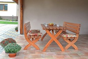 Masívny stôl z borovice drevo lakované 40 mm (rôzne dĺžky) 160 cm