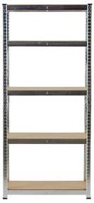 MEGA HIT: Regál 1800x900x300 mm zinkovaný 5-policový, nosnosť 875 kg