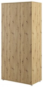 Šatníková skriňa 2D Bed-Concept BC-20, Farby: biela + biely lesk